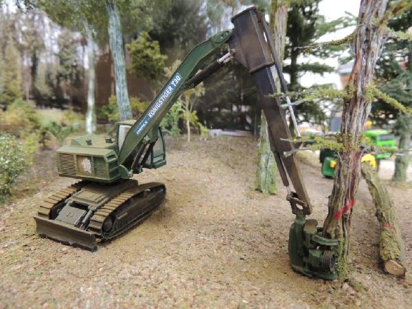 Maquette pédagogique en HO réalisée pour la Maison de la Forêt Du Mans par Laurent Eleaume (© Le Mans Metropôle) 